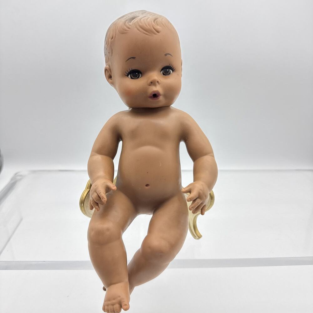 Rare African-American 1957 Rubber Vinyl Drink Wet Baby Doll Molded Hong Kong